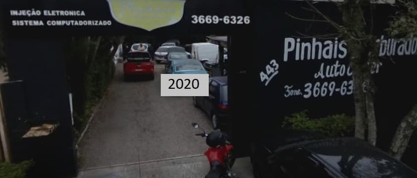 Fachada preta da Pinhais Carburadores em 2020